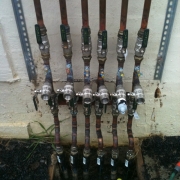 Geothermal Ground Loop Flush points manufactured and installed by Ontrak Services on an existing installation