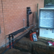 geothermal Vertical Heat Pumps retrol fitted to an existing ducted air conditioning installation