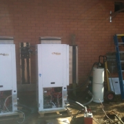 geothermal Vertical Heat Pumps retrol fitted to an existing ducted air conditioning installation