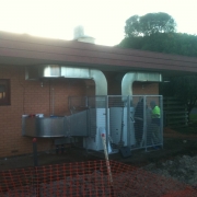 geothermal Vertical Heat Pumps retrol fitted to an existing ducted air conditioning installation